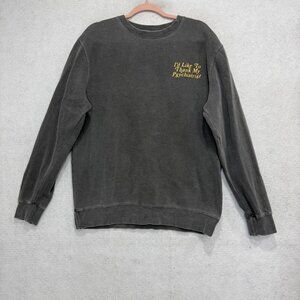 Peace Collective Sweatshirt Mens Medium Gray Fleece Graphic Crewneck Pullover